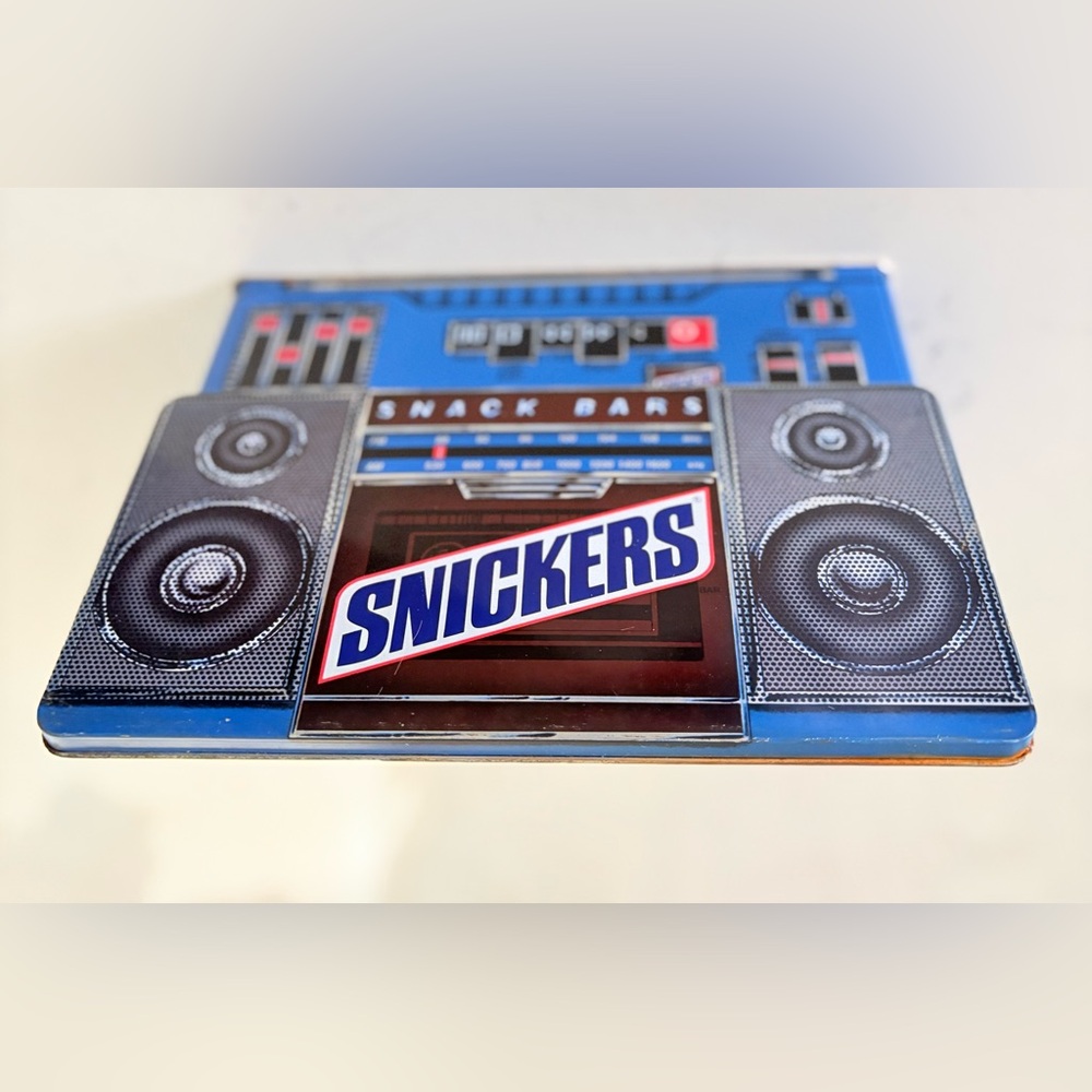 Vintage Snickers Collectable “Boom Box Tin” Snack Bars Tin 1989